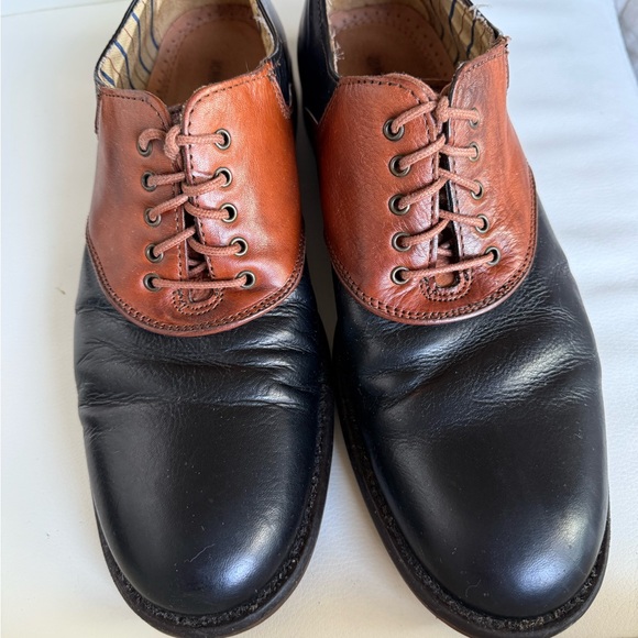 Johnston & Murphy Black and Brown Leather Oxfords Men’s 10 - Picture 1 of 8